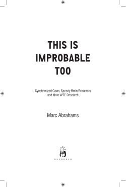 This Is Improbable Too - Oneworld Publications