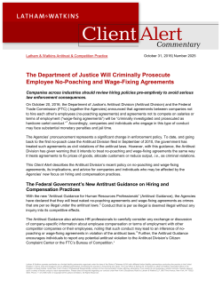 The Department of Justice Will Criminally Prosecute Employee No