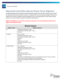 Adjuvant - Cancer Care Ontario