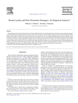 Brand Loyalty and Price Promotion Strategies: An Empirical Analysis