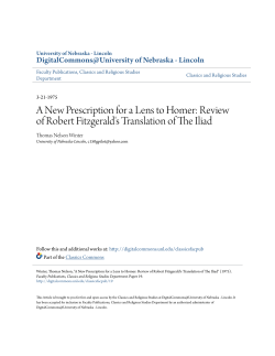 Review of Robert Fitzgerald`s Translation of The Iliad