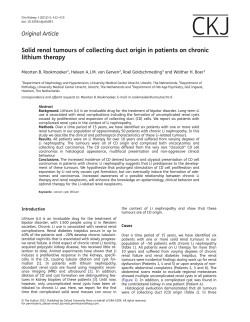 Solid renal tumours of collecting duct origin in