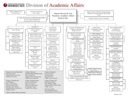 Academic Affairs Organization Chart