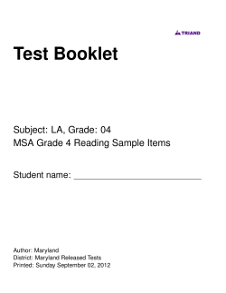 Test Booklet