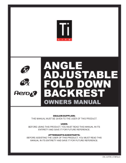 angle adjustable fold down backrest