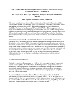 Final Report to the National Science Foundation