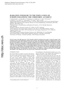 RADIATION EXPOSURE TO THE POPULATION OF EUROPE