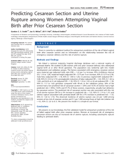Predicting Cesarean Section and Uterine Rupture among Women