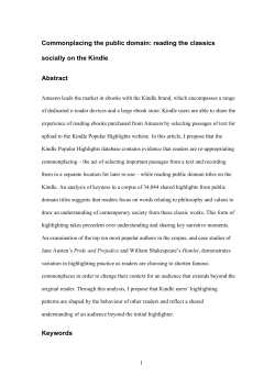 Commonplacing the public domain: reading the classics socially on