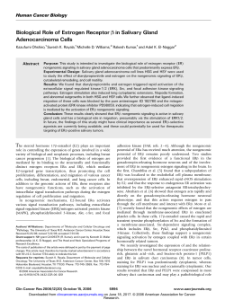 Biological Role of Estrogen Receptor B in Salivary Gland