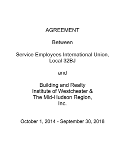 AGREEMENT Between Service Employees