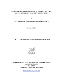 INFORMATION, INTERDEPENDENCE, AND INTERACTION