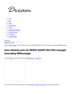 Anna Caltabiano joins the #BOOKS AGAINST