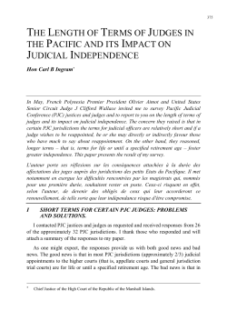 the length of terms of judges in the pacific and its impact on judicial