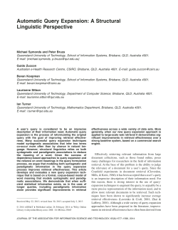 Automatic query expansion: A structural linguistic perspective