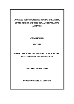 judicial constitutional review in namibia, south africa and the usa