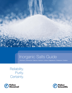 Ammonium | Barium | Calcium | Lithium