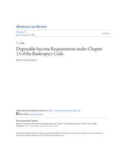 Disposable Income Requirements under Chapter 13 of the