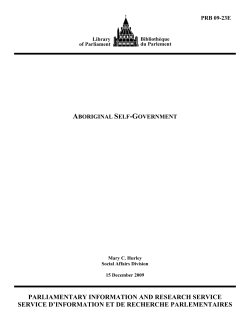 Aboriginal Self-Government - Christian Aboriginal Infrastructure