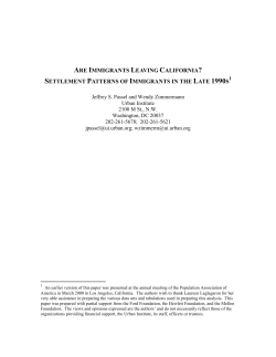 Are Immigrants Leaving California?