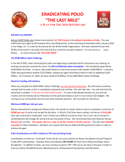 ERADICATING POLIO &ldquo;THE LAST MILE&rdquo;