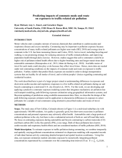 Predicting impacts of commute mode and route on exposures to