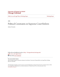 Political Constraints on Supreme Court Reform