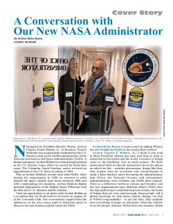 A Conversation with Our New NASA Administrator
