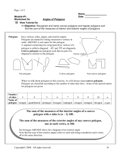 The sum of the measures of the interior angles of a convex polygon