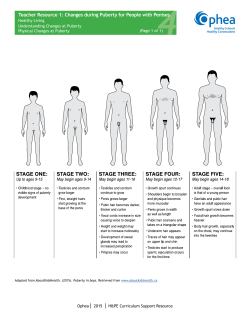 Teacher Resource 1: Changes during Puberty for People with Penises