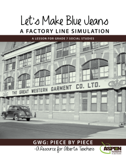 Let`s Make Blue Jeans: A Factory Line Simulation