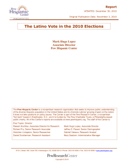 The Latino Vote in the 2010 Elections