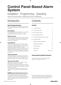 Control Panel-Based Alarm System - Free-Instruction