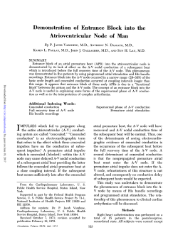 Demonstration of Entrance Block into the Atrioventricular Node of Man