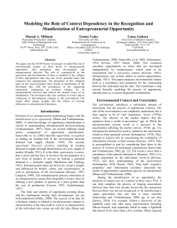 Modeling the Role of Context Dependency in the