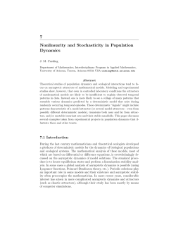 Nonlinearity and stochasticity in population dynamics