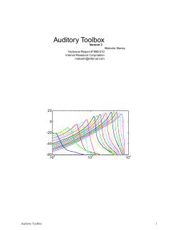 Auditory Toolbox - Purdue Engineering