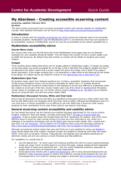 Creating Accessible eLearning Content - MyAberdeen