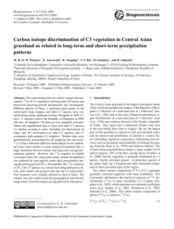 Carbon isotope discrimination of C3 vegetation in
