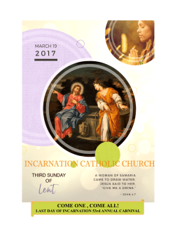 Current Bulletin - Incarnation Catholic Church