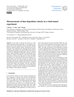 Measurements of dust deposition velocity in a wind