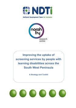 Improving the uptake of screening services by people with