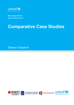 Comparative Case Studies, Methodological Briefs