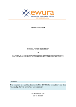 consultative document on natural gas indicative prices
