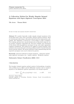 A Collocation Method for Weakly Singular Integral Equations with
