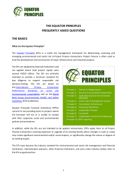 the equator principles frequently asked questions the basics
