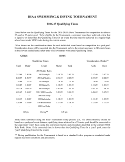 Tournament Qualifying Times