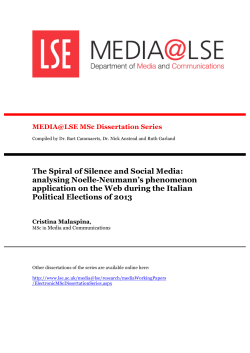 The Spiral of Silence and Social Media
