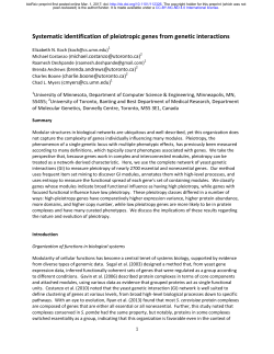 Systematic identification of pleiotropic genes from genetic