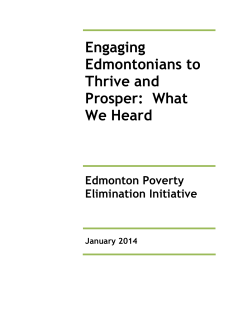 Engaging Edmontonians to Thrive and Prosper